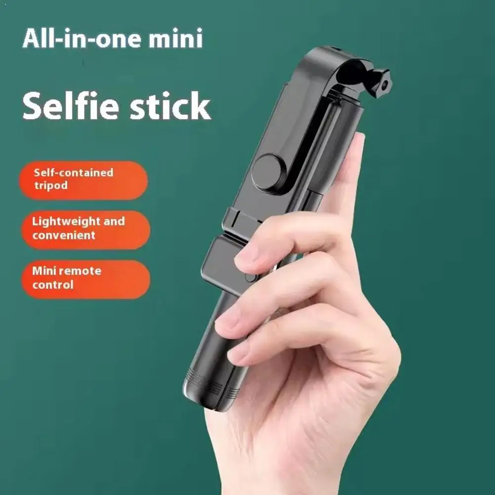 Mini trípode con luz LED para Selfie, soporte para palo de Selfie con Bluetooth, palo de Selfie inalámbrico con Bluetooth, trípode monopié, soporte para teléfono