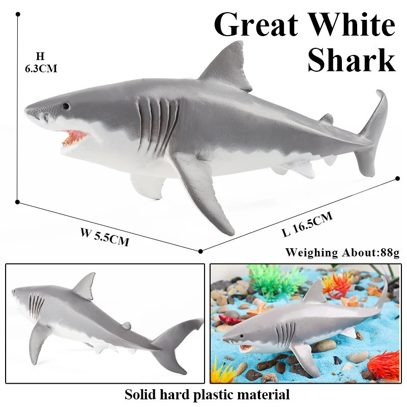 Oenux Zoo Forest Animals Model Wolf Deer Kangaroo Whale Starfish Parrot Action Figures Cake Topper Decoration Kids Education Toy