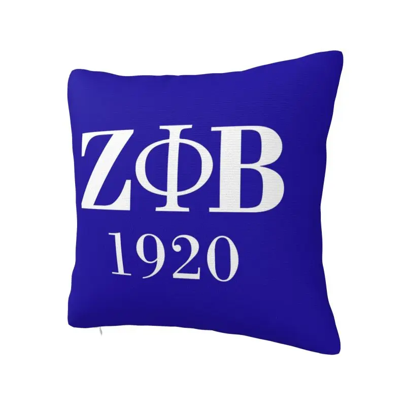 Zeta Phi Beta Sorority Throw Pillow Covers Home Decorative 3D Printed Sofa Cushion Cover Polyester Cozy Pillowslip Dakimakura