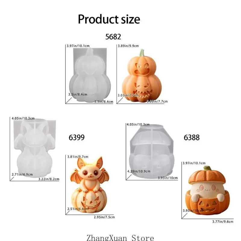 Heim-Bastelform für die Präsentation von Halloween-Charakteren und Kerzenseife, weiche Silikonform für die Geschenkherstellung – Detail 6