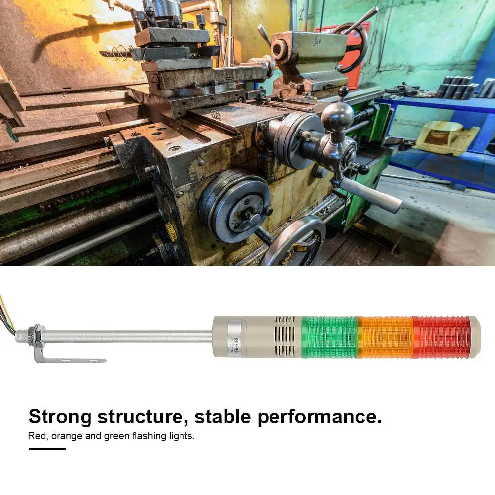 220VAC LED Warning Light Machine Indicator Caution Constant On Bright Alert Signal Lamp