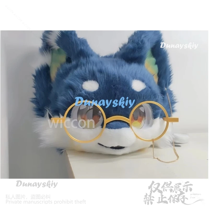 Animal Glasses Fursuit Accessories Kigurumi Mask Furry Costume Фурри Костюм Head Base Kig Fursuit Suit Halloween Kemono Head Cat image 2