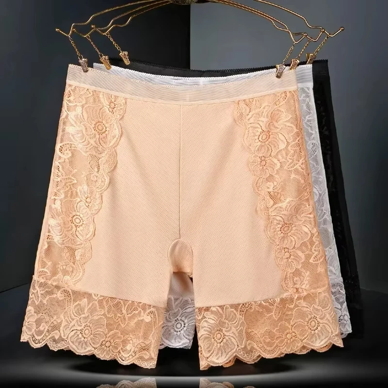 Grande taille sécurité pantalons courts femmes sans couture sous jupe boxeurs pour femmes Sexy dentelle Anti frottement Boyshort culottes sous-vêtements