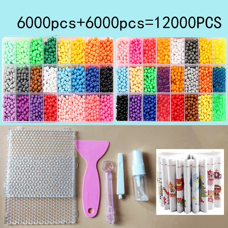 

36 colors 5mm Set Refill Beads Puzzle Crystal DIY Water Spray magic Beads Set Ball Games 3D Handmade Magic Toys For Children