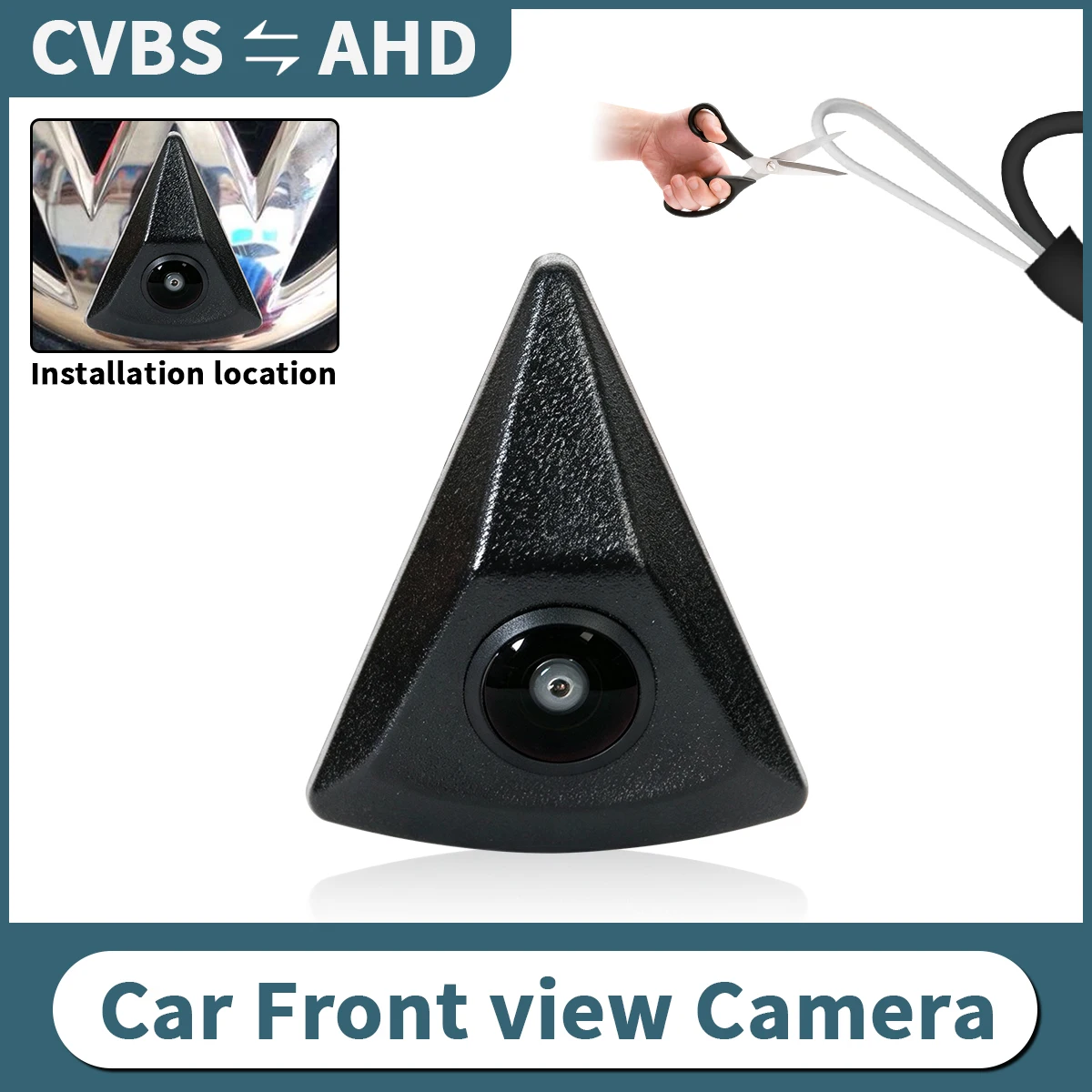CVBS AHD Car Front View Camera For Volkswagen VW Golf 4 5 6 7 MK4 MK5 MK6 MK7 Passat  B6 B8 CC Polo 6R T4 T5 Tiguan Caddy Touran