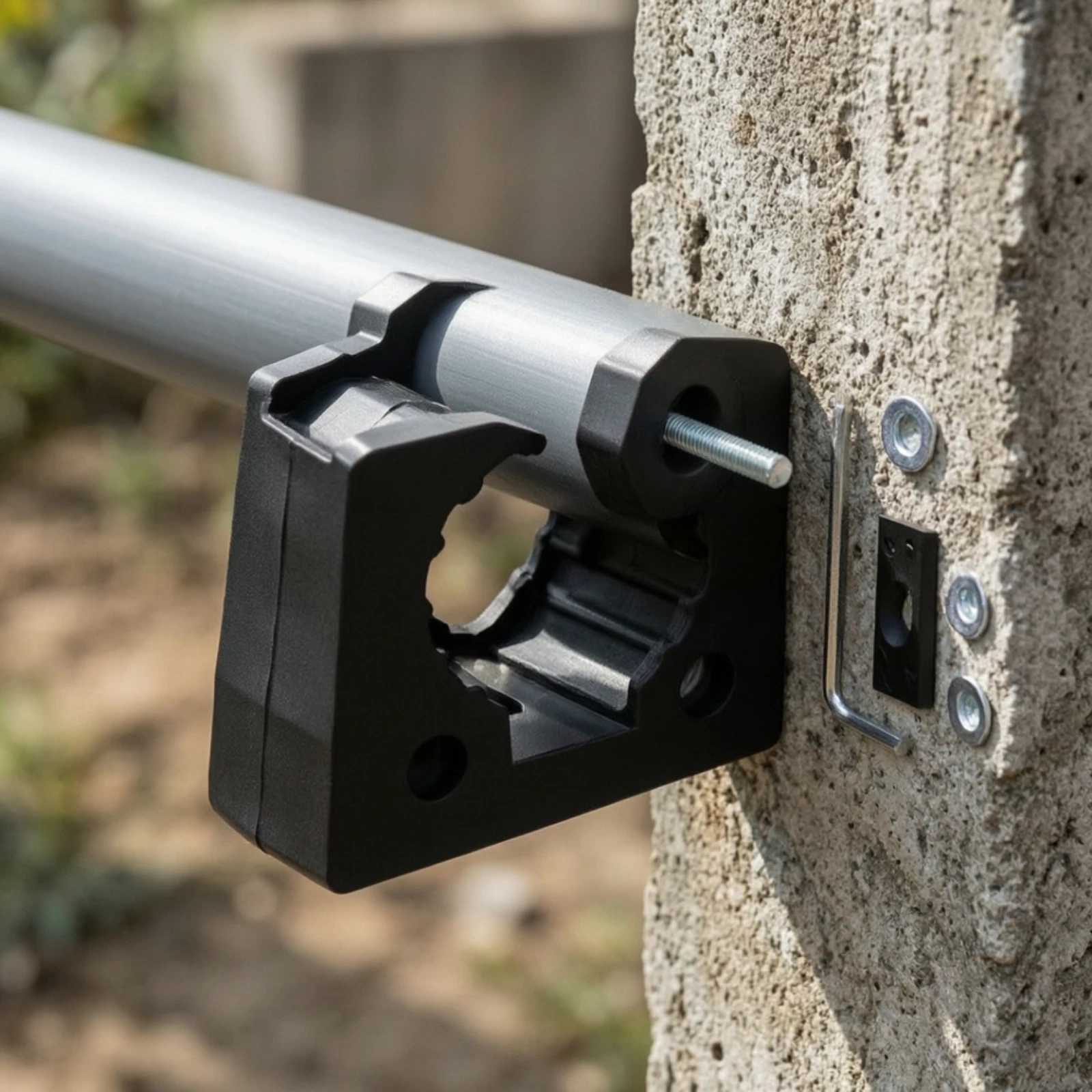 Pipe Clamp Quick-Install Tube Clamp Pipe Fixture with Hex Key Easy Installation Bracket Stable for DIYers, Workshop