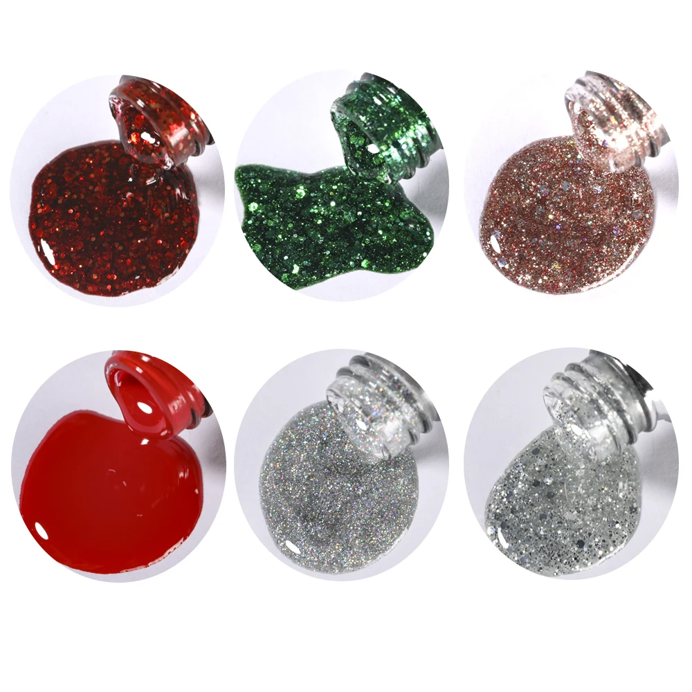 KODIES GEL Christmas Nails Gel Polish 15ML Semi Permanent UV Glitter Red White Silver Glitter Gellak Varnish Manicure Nailart