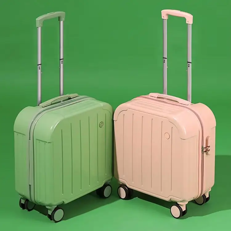 

18 Inch Kids Luggage, Small Lightweight Trolley Case, Password Suitcase for Girls & Boys, Universal Wheels Travel Bag, Durable