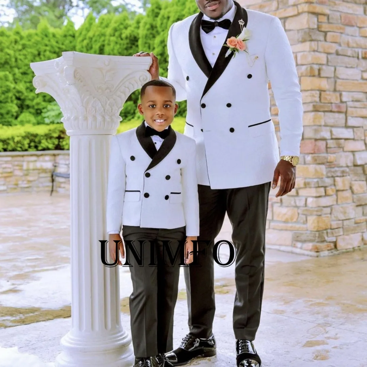 Kids Page Boy King Suits Wedding Dress Toddler Birthday Party Formal Outfits Ring Bearer Sets  (Jacket +Black Pants+Bow))