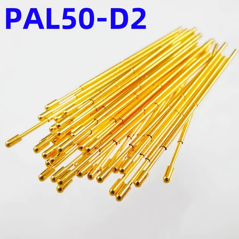 20/100PCS PAL50-D2 Spring Test Probe PAL50-D Test Pin Test Tool 27.8mm 0.68mm Gold Needle Tip Dia 0.90mm Pogo Pin PL50-D PL50-D2