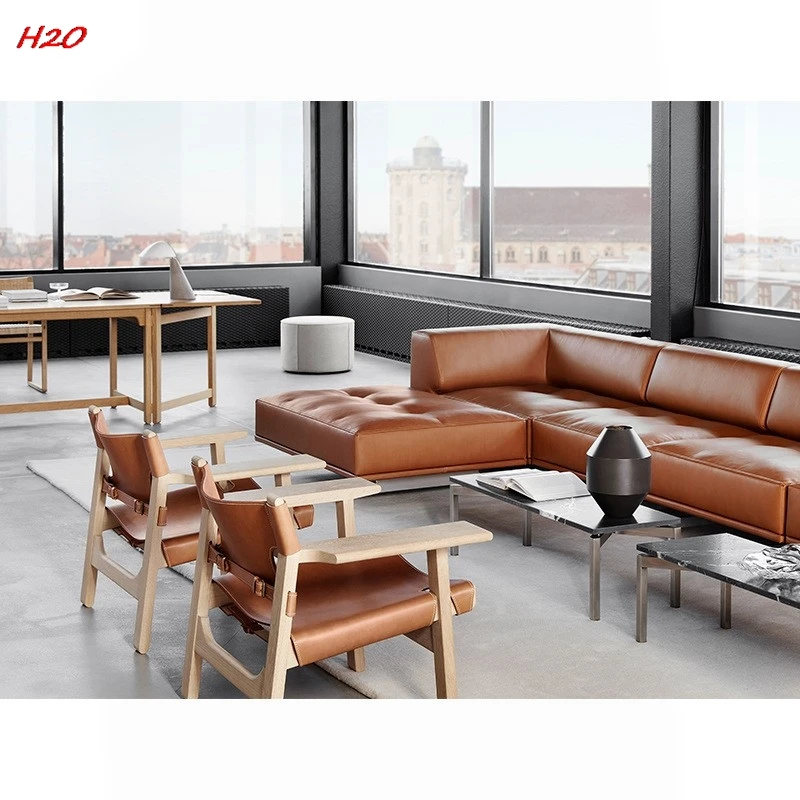 H2O Spanish Sofa Chair Saddle Leather Hunting Chair Living Room Balcony Single Sofa Chair Living Room Home Hot New