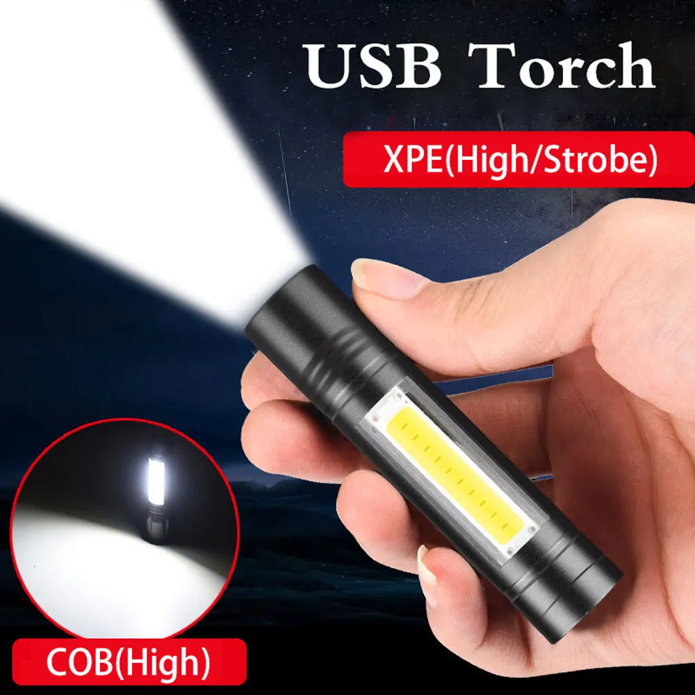 ANYIGEDEJU Portable Mini Working Inspection Flash light XPE+1*COB LED Multifunction Maintenance AA battery powered Flashlight