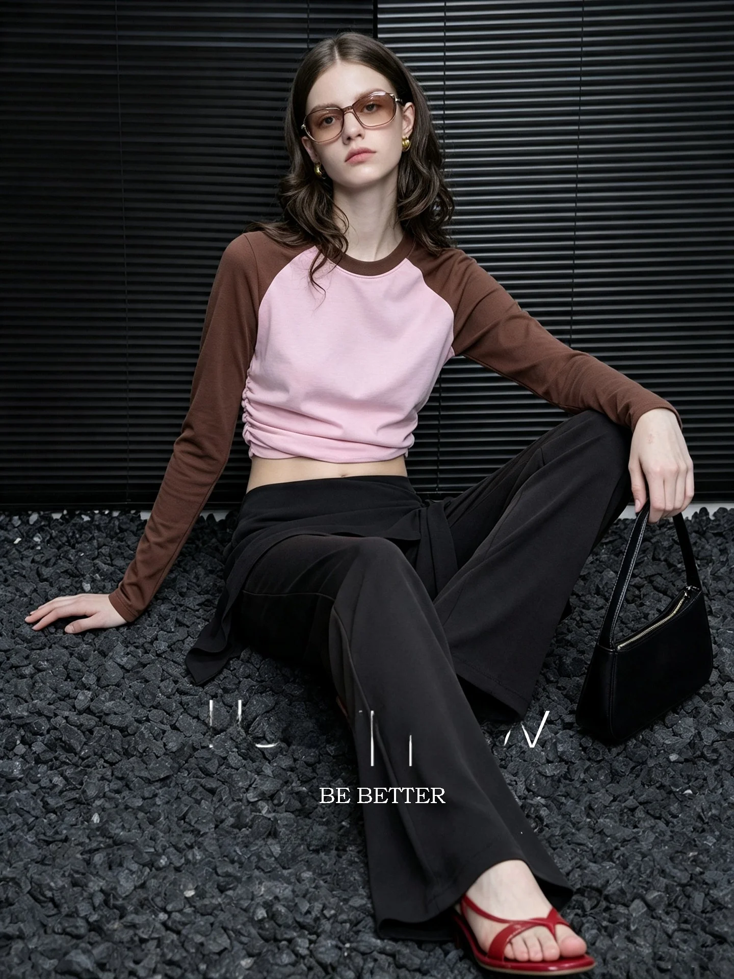 Huaappuw Skin-friendly Comfortable Women's Slim-fit Micro-flared Yoga Pants Casual Trousers High-waist Bell Bottoms