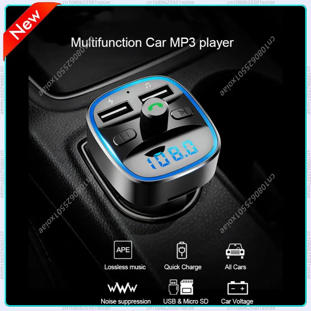 A23 FM Transmitter Car Bluetooth-compatible 5.0 Audio Receiver MP3 Player Dual USB Fast Charging Handsfree Wireless Car Charger