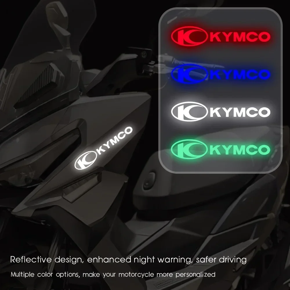 

2PCS/SET "KYMCO"-Themed Reflective Motorcycle Sticker, Multi-Color Design Decal for Vehicle, Unique Auto Decoration