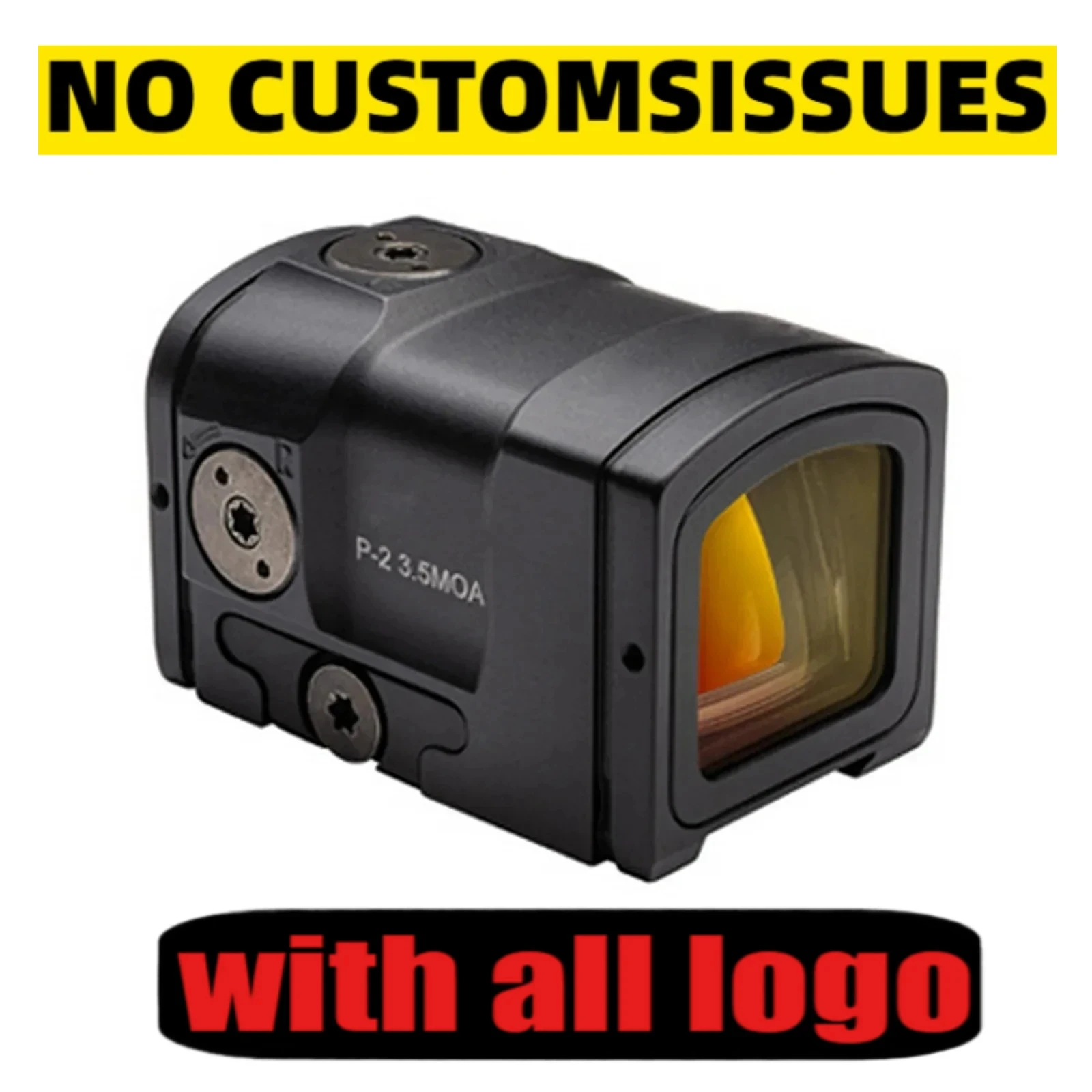 P-2 3.5MOA ศูนย์เล็งแบบจุดแดงสำหรับปืนลูกโม่ รุ่น Gen4/Gen5 MOS Plaat & Lagere 1/3 Co-getuige Picatinny Mount