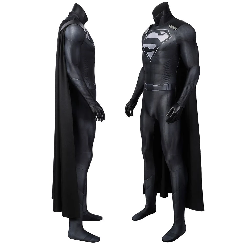 Super Hero Else Worlds Kal El Role-Playing Black Clothing 3D Printing Black Tight Polyester Body Suit Halloween Cosplay Zentai