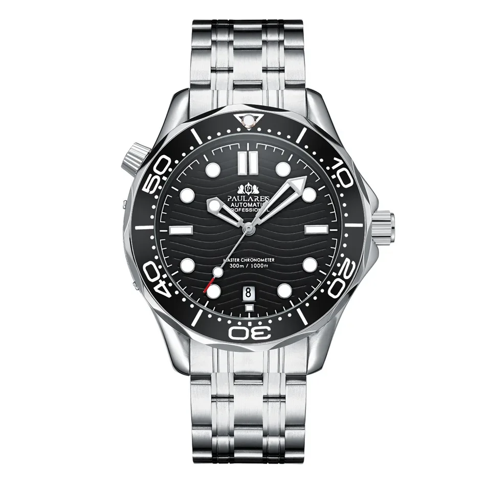 Luxury New Automatic Watch for Men Mechanical Watches Stainless Steel Bracelet Ceramic Diver