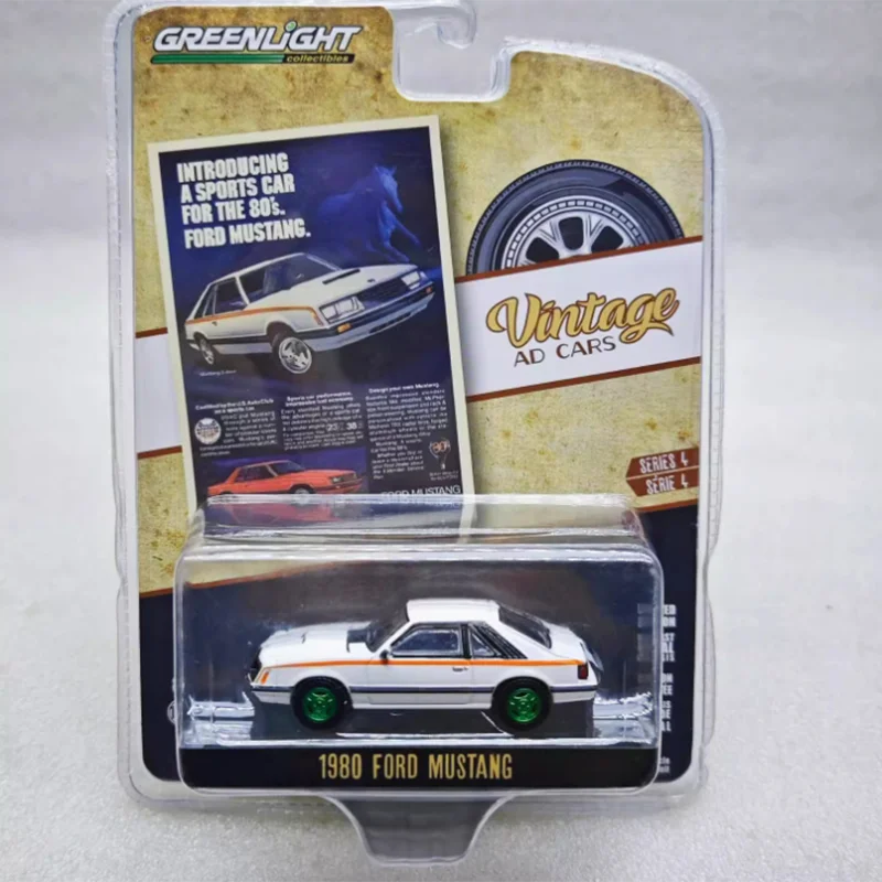 

Greenlight 1:64 1980 Mustang Green Machine Alloy Simulation Car Model Static Collection Decorated Holiday Toy Souvenir Gift