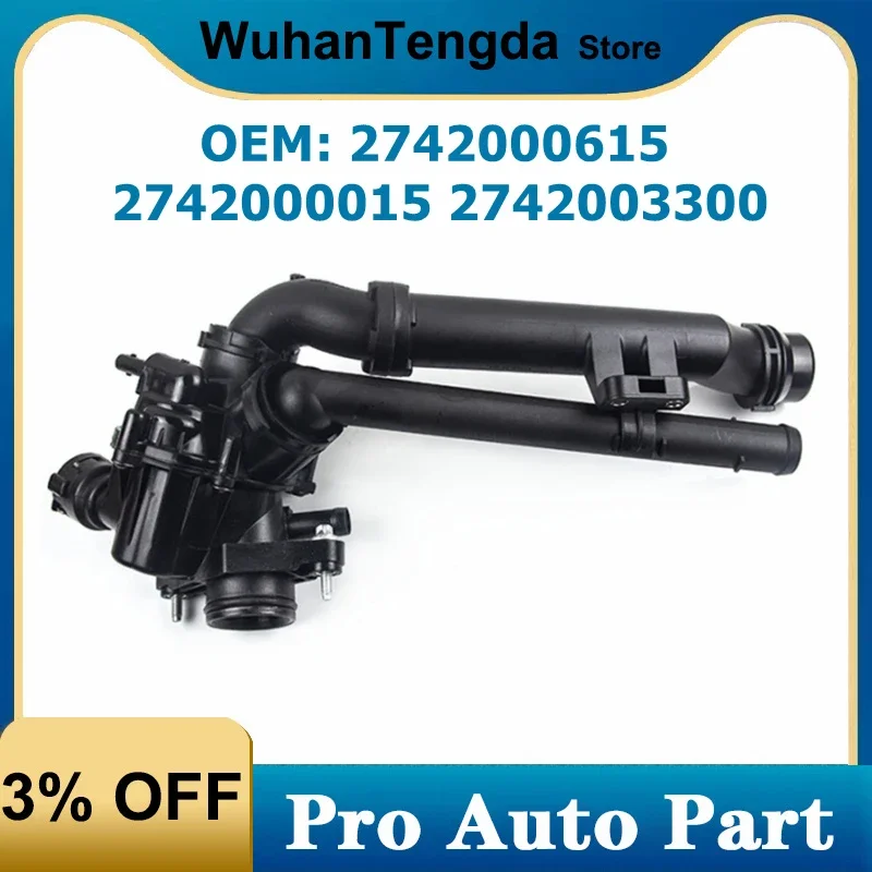 

2742000615 2742000015 2742003300 Engine Coolant Thermostat for Merces Benz C200 C180 C300 CLS260 GLC200