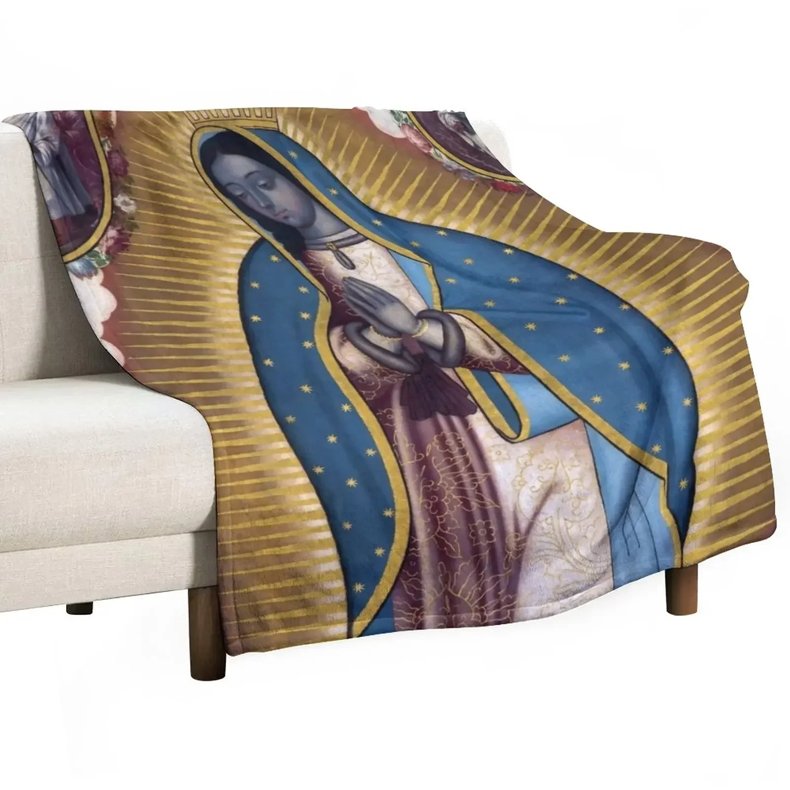 

Virgin of Guadalupe (c 1700) Throw Blanket Winter beds Warm Shaggy Blankets