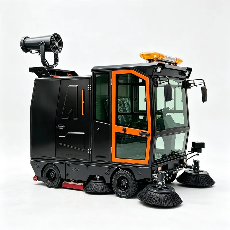 Compact Sweeping Width 1260mm 1400mm 1800mm 2000mm Street Sweeper HT1400 HT2000 Ride On Road Electric Sweeper Cleaner Machine