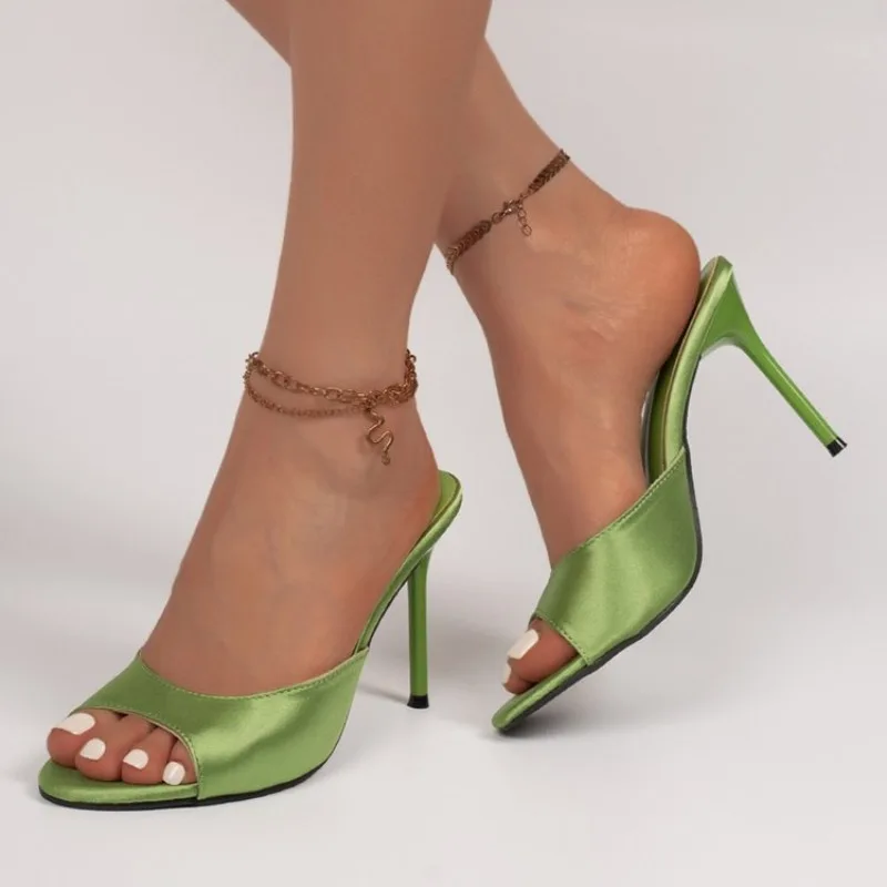 

2026 Summer Women's Sandals Fashion Open Toe Comfortable Slides Dress Shoes High Heels Slippers Ladies