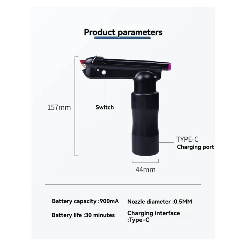 HRBAJ-New المحمولة القابلة لإعادة الشحن قلم تحديد بندقية رذاذ مضخة هواء نموذج Highada يده التلوين أداة دعوى أجزاء الملحقات #6