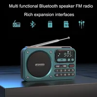 SanSui F22 Multimedia Radio Wireless Bluetooth Speaker Portable HiFi Card Speaker Digital Music Loudspeaker Outdoor Camping