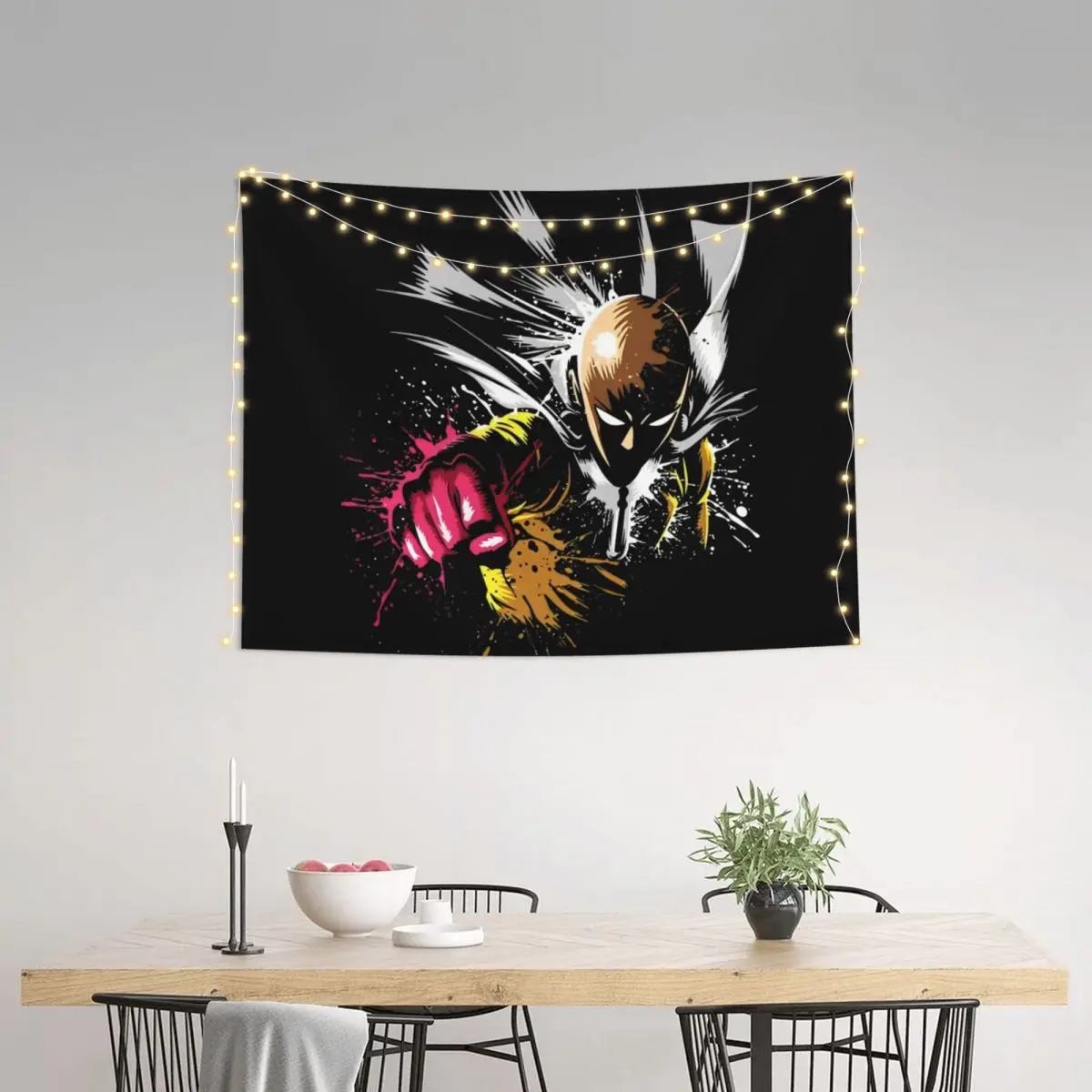 Saitama Anime Manga Tapestry Wall Hanging Tapestries for College Dorm Decor