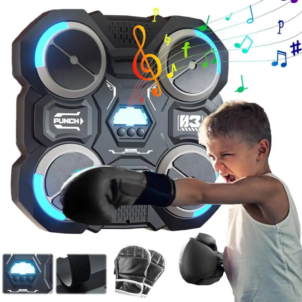 Máquina de boxeo musical, entrenador de boxeo, objetivo de pared inteligente, entrenamiento de boxeo montado en la pared, punzonado, ejercicio en casa, deportes, gimnasio, Fitness