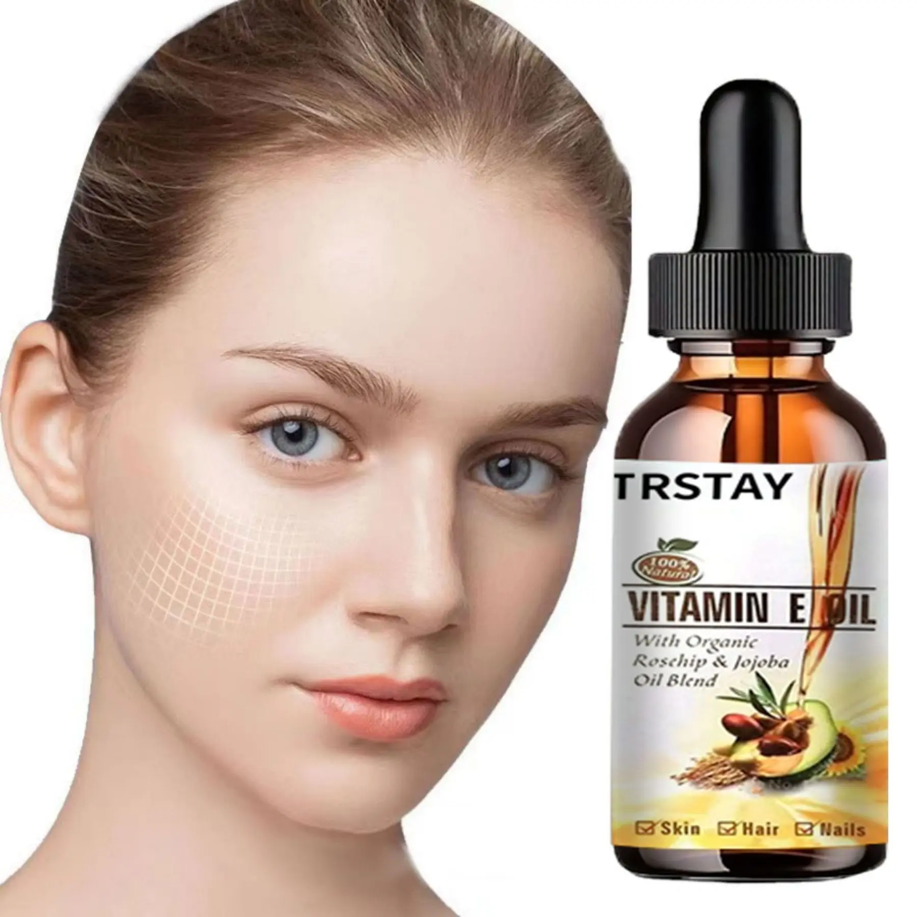 New 100% Pure Natural Vitamin E Oil Face Body Massage Spa Avocado Essential Oils Cold Pressed Moisturizer Serum