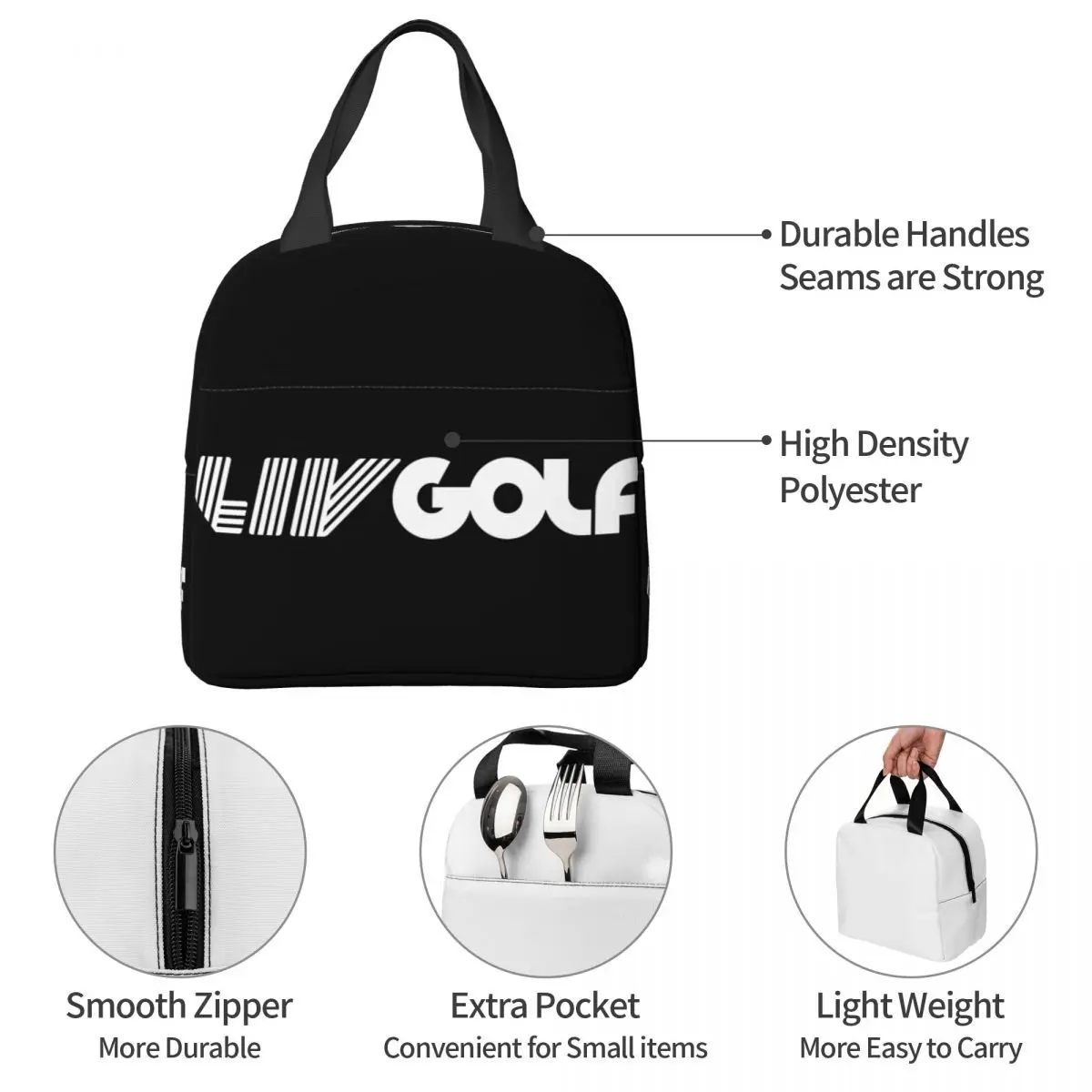 Golftoernooi Liv Lunchtas Unisex Draagbare Koeler Geïsoleerde Lunchbox Food Bento Box