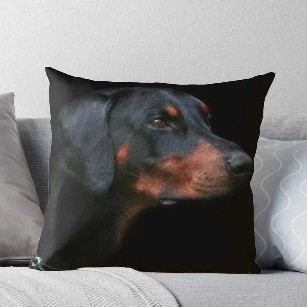 Dobermann Throw Pillow Pillowcases Bed Cushions Cushion Child Pillow