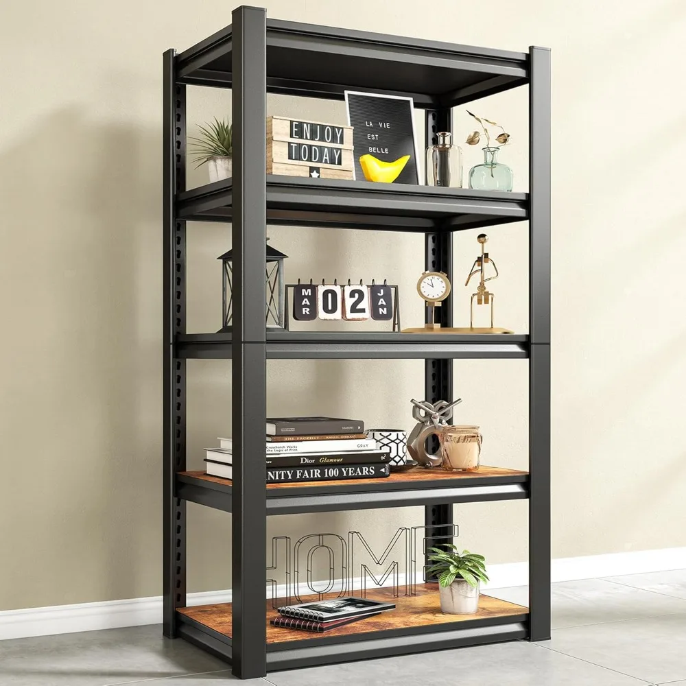 

Garage Shelving 3000LBS Storage Shelves Adjustable Metal Shelving Heavy Duty 5 Tier Metal Shelves for Closet Kitchen Pant