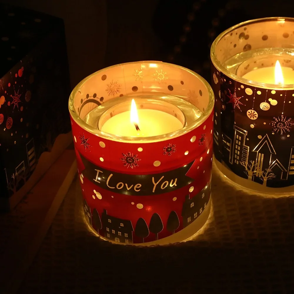 Luminous glass scented candle romantic luminous fragrance ornament souvenir