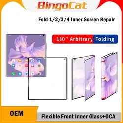 Novecel OEM Flexible Front Inner Glass+OCA For Samsung Galaxy Z Fold 7 6 5 3 4 LCD Dispaly Touch Screen Soft Film Repair Replace