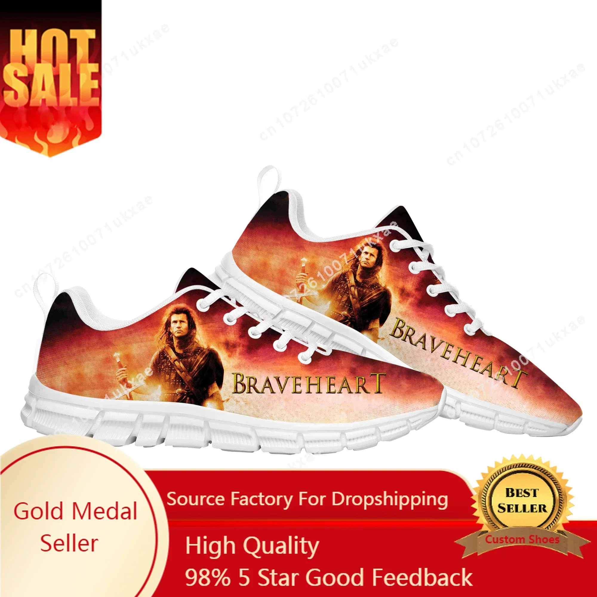 

Braveheart Sports Shoes Mens Womens Sneakers High Quality William Wallace Casual Sneaker Custom Shoes
