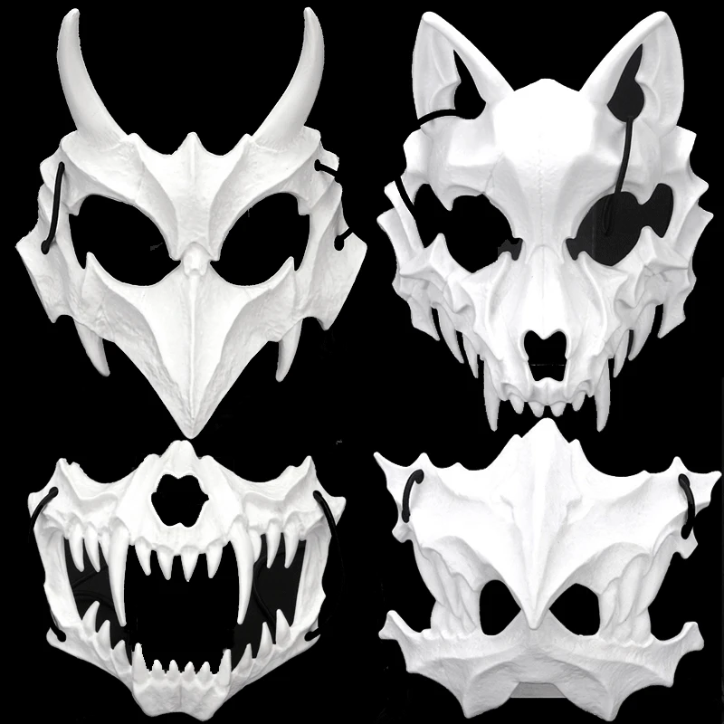 Halloween Demon Masker Carnaval Weerwolf Schedel Masker Cosplay Kostuums Anime Cosplay Masker Gezicht Hoofddeksels Horror Party Props