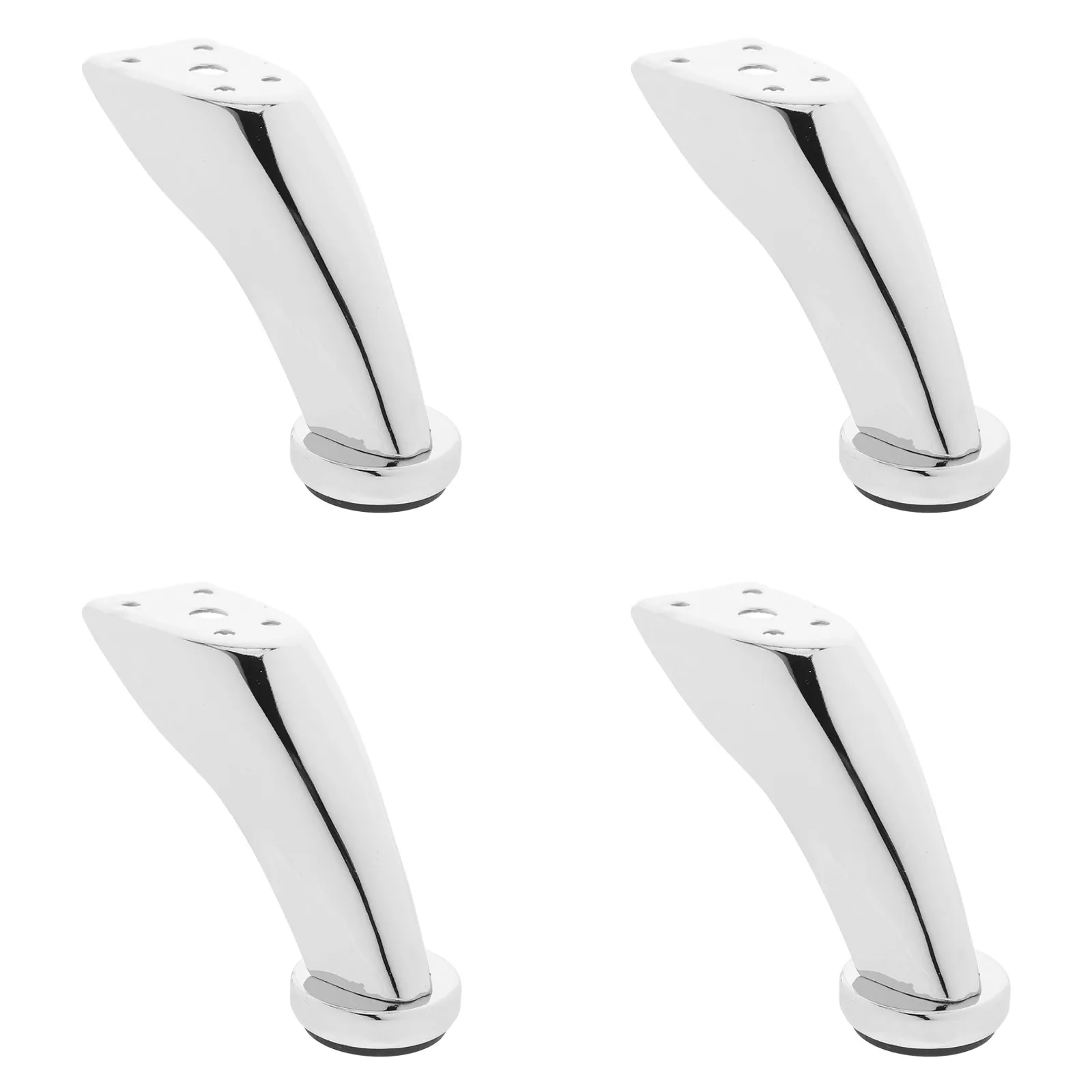 

4Pcs Chrome Metal Furniture Legs 9Cm Height Sturdy Sofa Table Dresser Cabinet Legs Feet Replacement for Home Office Use