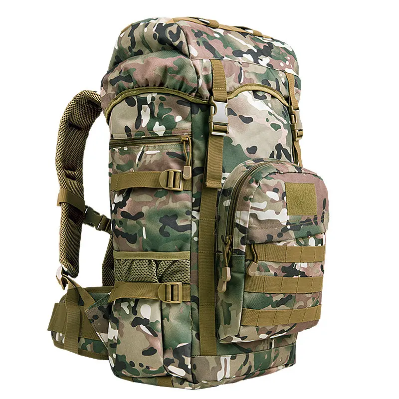 Impermeável Nylon Tactical Backpack, Grande Capacidade, Molle Bag, Escalada, Caminhada, Mochilas de Viagem, 50L