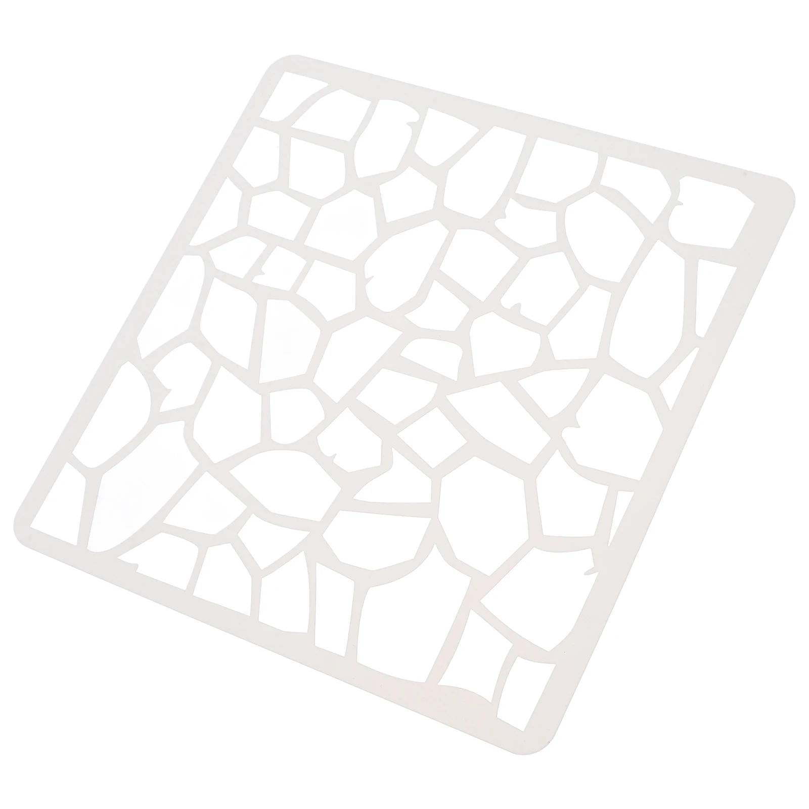 استنسل هندسي قابل لإعادة الاستخدام للحيوانات الأليفة لمشاريع فنية يدوية ذاتية الصنع لوحة جدارية وأرضية خشبية وتصميم نمط خرسانة من الحجر الخشبي