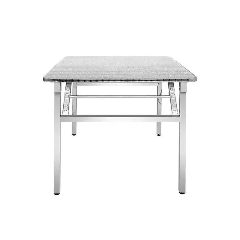 Stainless steel folding square table, easy to store and portable