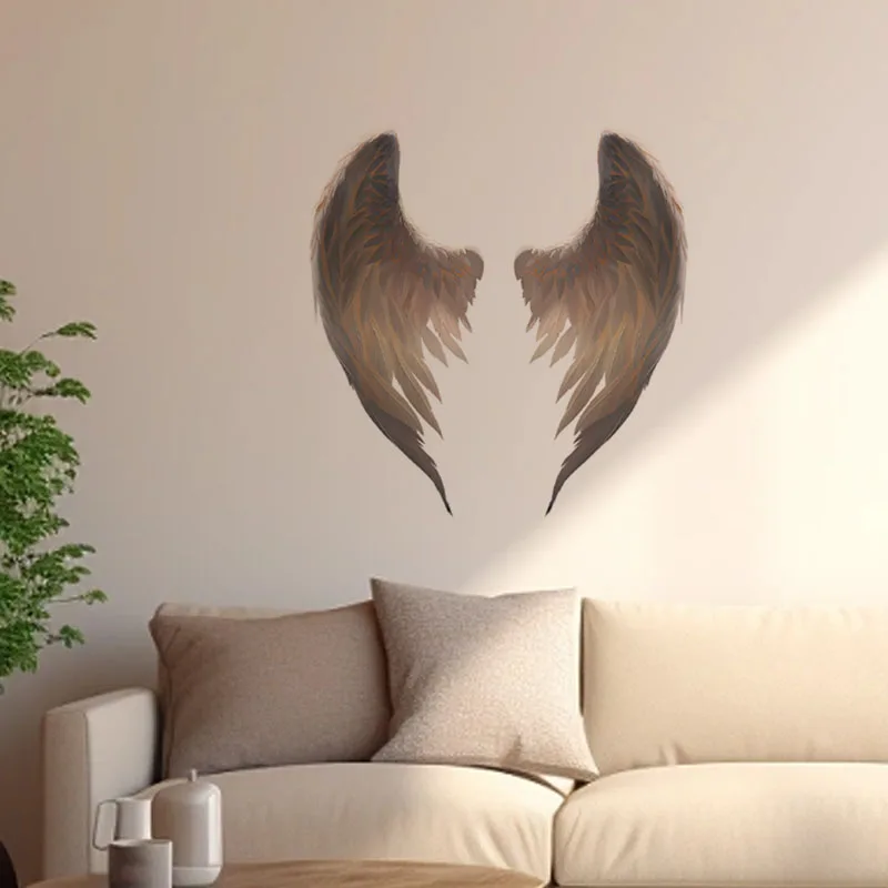 Winged Angel Devil Wall Sticker Bedroom Mirror Room Decoration Wall Sticker