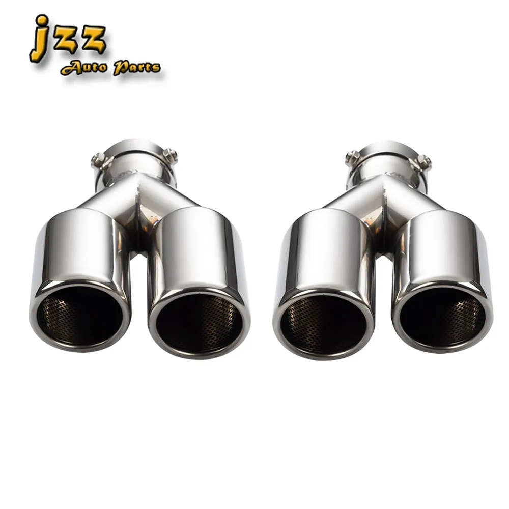 

JZZ 1pcs stainless steel exhaust tails for cars 2.5'' Dual muffler exhaust tips