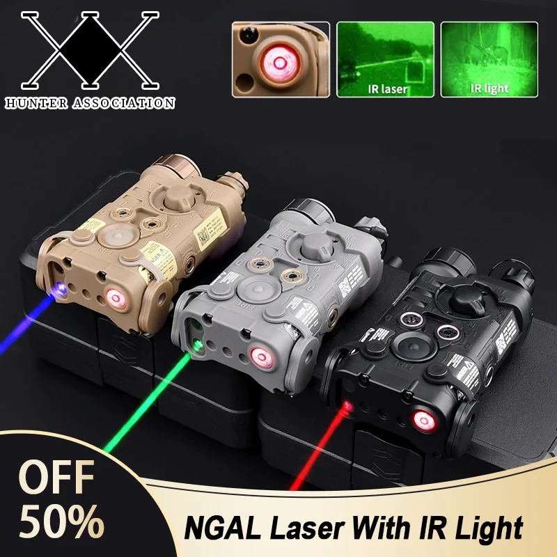 

Tactical Airsoft NGAL Red Dot Green Indcator IR Lighting No White Light Version Hunting Wepon Fit 20mm Rail Scout Laser