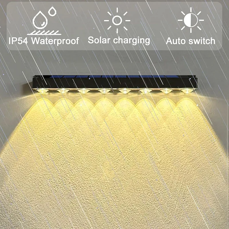 1/2 PCS Solar Outdoor Sign Wall Light Automatic on/Off Suitable for Billboard Display Light Backyard Fence Landscape Light