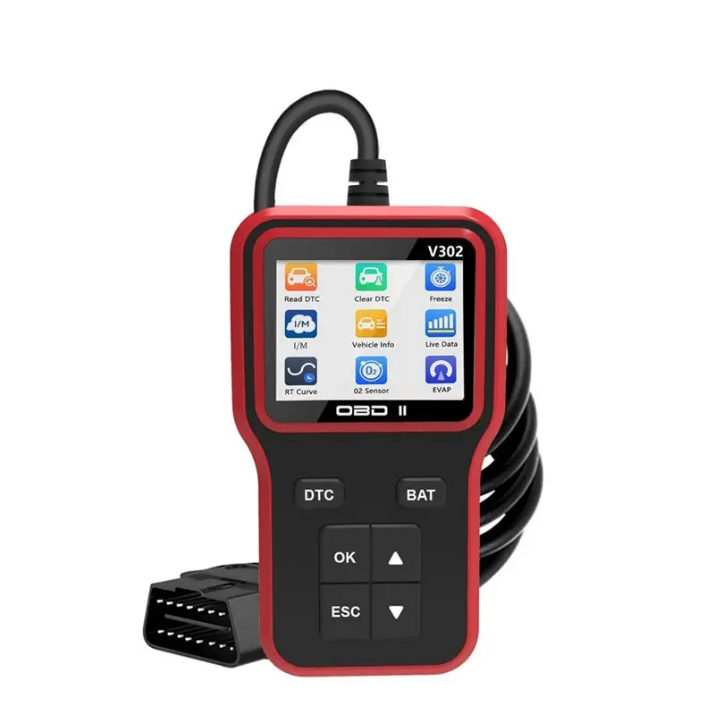 

V302 OBD2 Scanner Car Diagnostic Tool Code Reader Engine Light Reader Clears Vehicle Error Codes