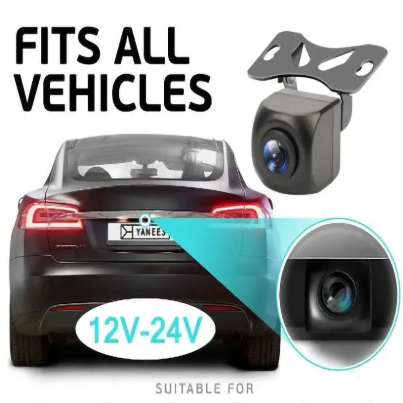 Dashcam reverse image 4 pin 1080P HD waterproof wide Angle reverse camera full screen streaming media dashcam