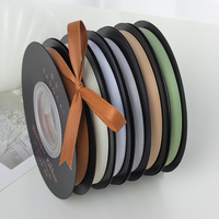 18meters/roll wide 6mm Matte polyester ribbons Diy handmade hair accessories bow Holiday gift  florist bouquet packaging ribbons